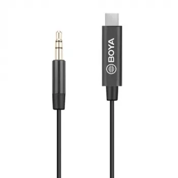 BOYA BY-K2 USB-C σε 3,5 mm TRRS καλώδιο προσαρμογέα ήχου (20 cm, μαύρο)