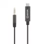 BOYA BY-K2 USB-C σε 3,5 mm TRRS καλώδιο προσαρμογέα ήχου (20 cm, μαύρο)