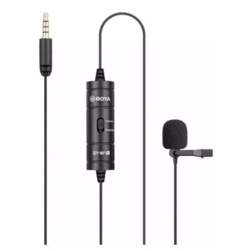 BOYA BY-M1S Πανακουστικό μικρόφωνο Lavalier, σύνδεση 3,5 mm, Μαύρο