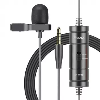 BOYA BY-M1S Πανακουστικό μικρόφωνο Lavalier, σύνδεση 3,5 mm, Μαύρο