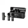 BOYA BY-V4 Ασύρματο σύστημα μικροφώνου 2,4GHz με 4 πομπούς και 1 δέκτη (βύσμα 3,5mm) μαύρο