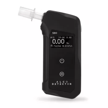 Αλκοτέστ Alcodetector S80 - Ηλεκτροχημική Κυψέλη Καυσίμου, Έγχρωμη Οθόνη TFT, Επαναφορτιζόμενο USB