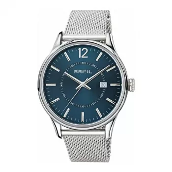 BREIL TW1560 ανδρικό ρολόι χαλαζία 44mm μαύρο καντράν δερμάτινο λουράκι