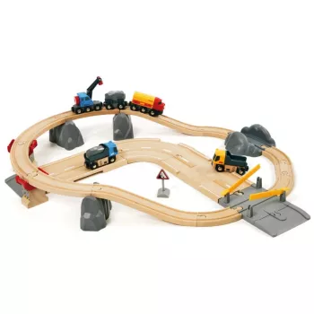 BRIO World Σετ φόρτωσης λιθαριών δρόμου & σιδηροτροχιάς