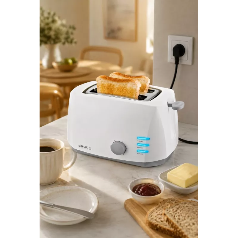 Brock BT 1002 WH Τοστιέρα 800W, Λευκό