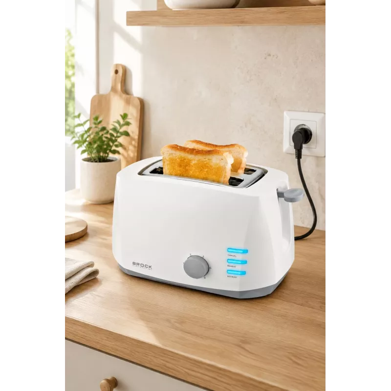 Brock BT 1002 WH Τοστιέρα 800W, Λευκό