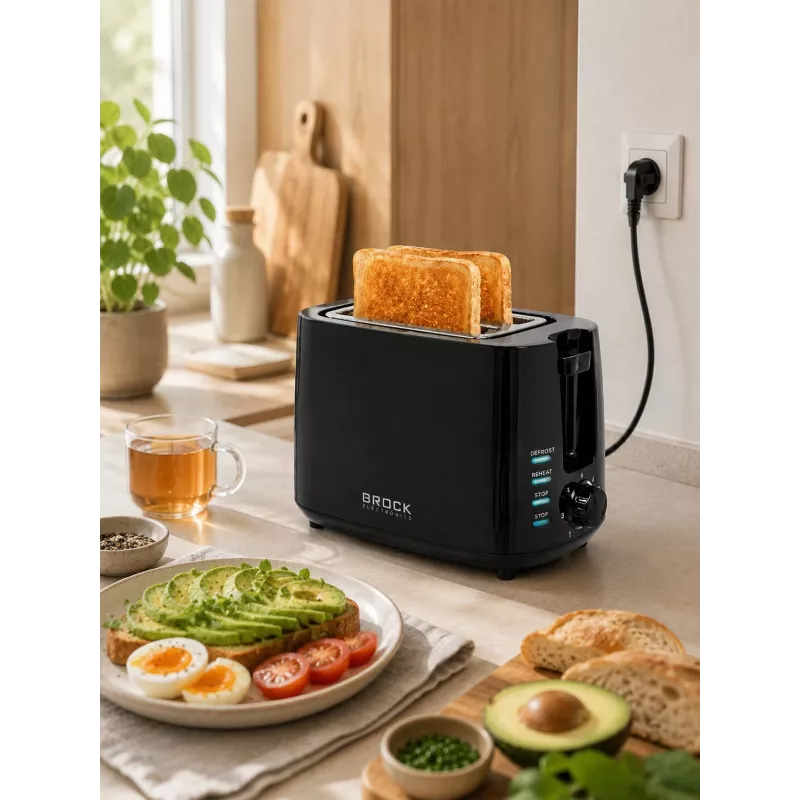 Brock BT 1005 BK Τοστιέρα 800W, Μαύρη