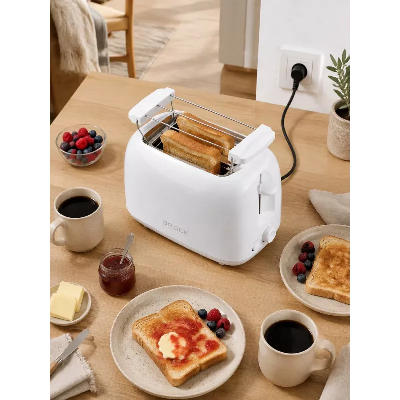 Brock BT 1008 WH Τοστιέρα 2 φετών 750W Λευκό