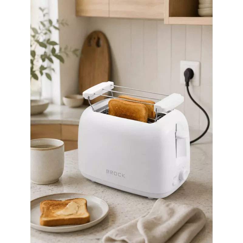 Brock BT 1008 WH Τοστιέρα 2 φετών 750W Λευκό