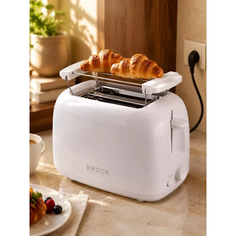 Brock BT 1008 WH Τοστιέρα 2 φετών 750W Λευκό