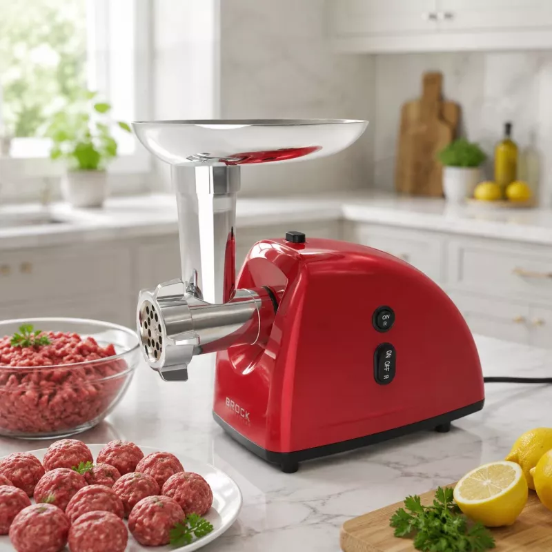 Brock MG 1502 RD Κιμάς 1500W, Κόκκινο/Ατσάλι