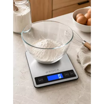 Brock SKS 1008 Ψηφιακή ζυγαριά κουζίνας σε μεγάλο μέγεθος με ένδειξη LED