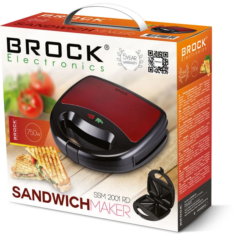 Brock SSM 2001 RD Τοστιέρα 750W Κόκκινη