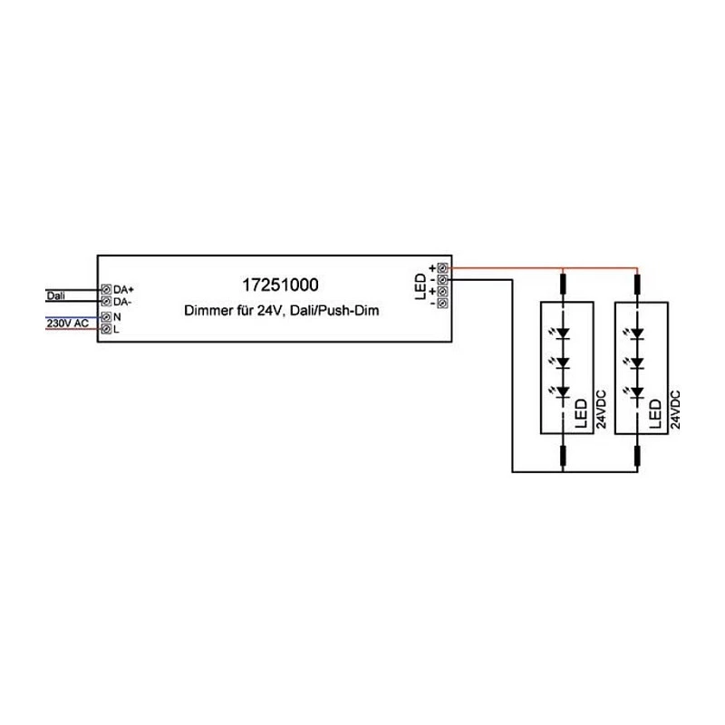Brumberg 17251000 LED driver DALI ορθογώνιο λευκό 80W 230V 24V