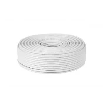 CABLETECH ομοαξονικό καλώδιο RG-6U CU 100m λευκό