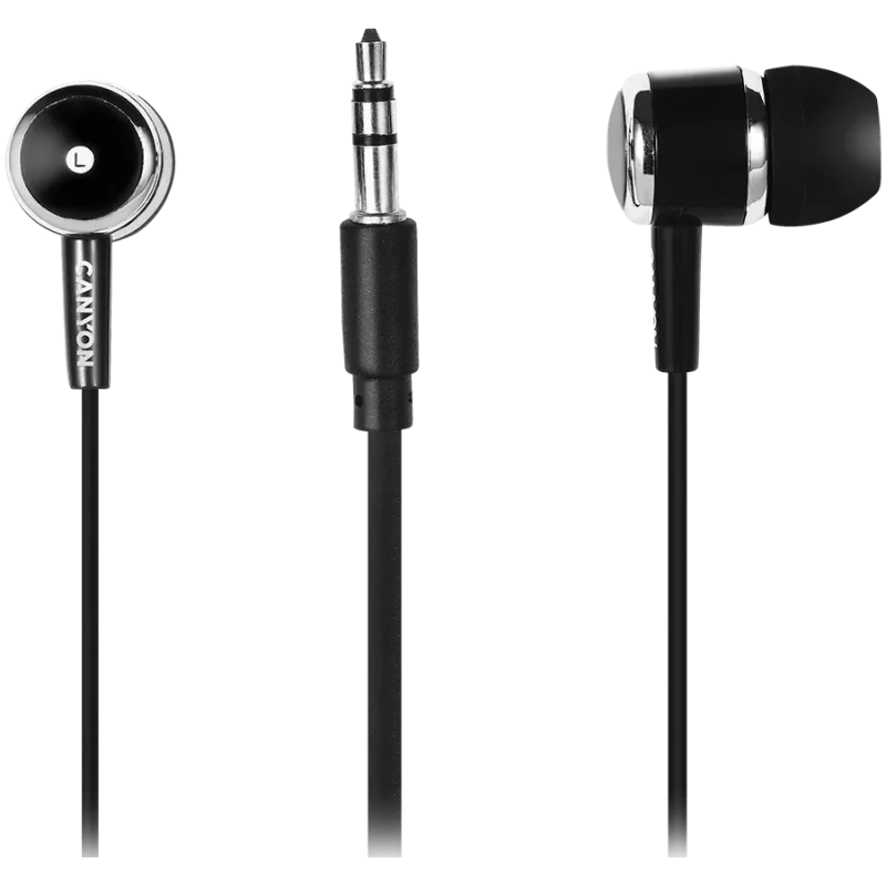CANYON EPM-01 In-Ear Ενσύρματο headset με μικρόφωνο, καλώδιο 1,2 m, Μαύρο