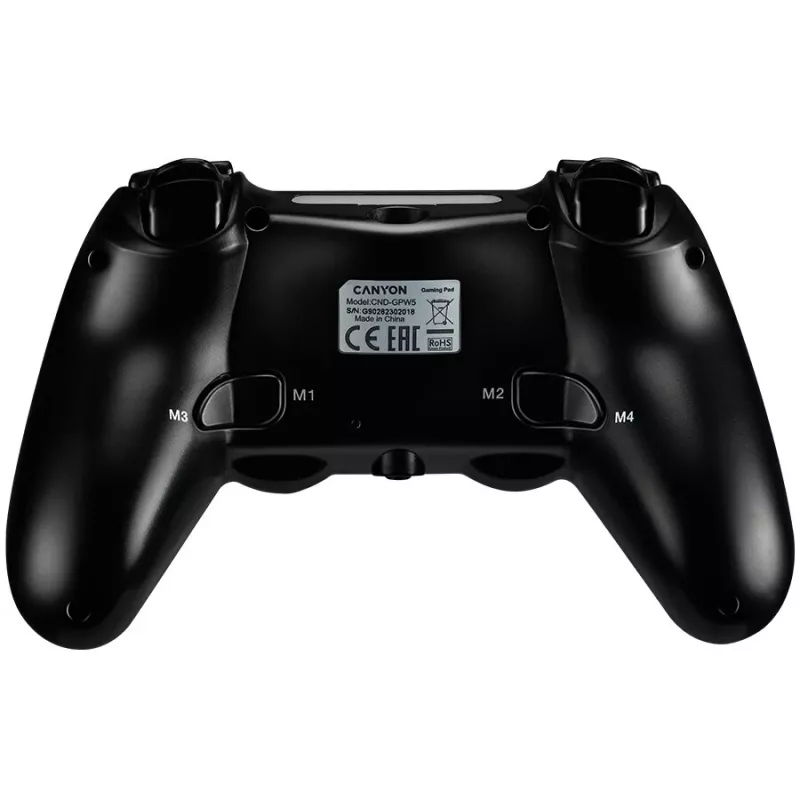 Canyon Gaming Ασύρματο Gamepad GP-W5 με Touchpad για PS4 Μαύρο