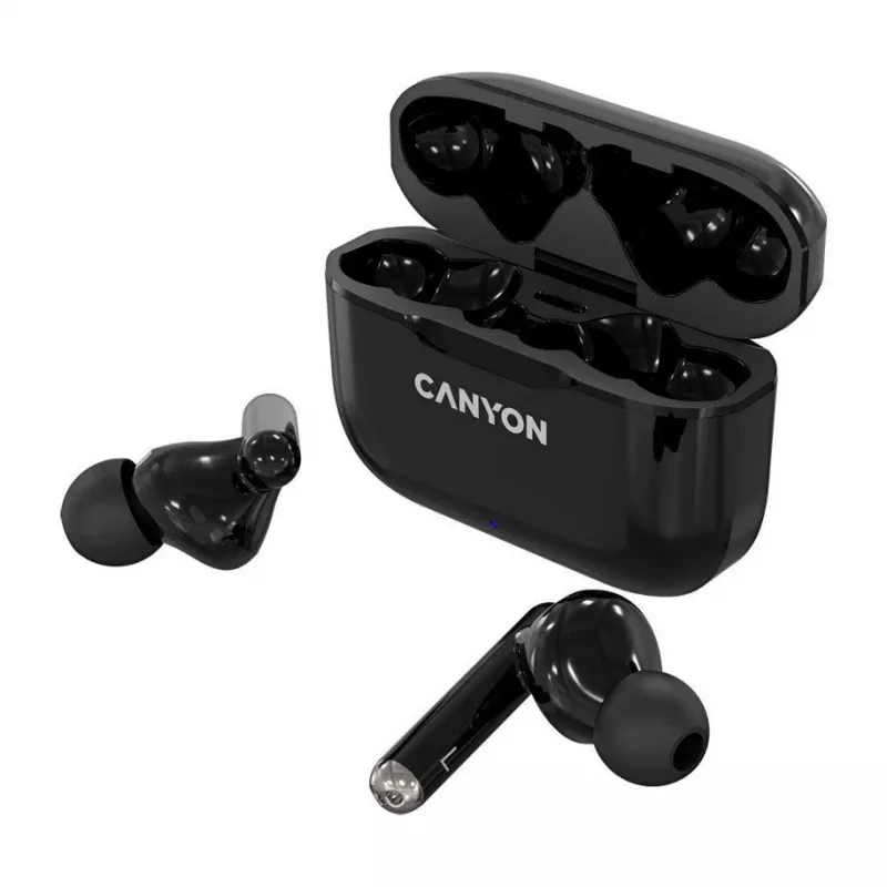 Canyon TWS-3 True Wireless ακουστικά Bluetooth με θήκη φόρτισης, μαύρα
