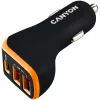 Canyon Universal 3xUSB Αντάπτορας Αυτοκινήτου Είσοδος 12V-24V Έξοδος DC Μαύρο