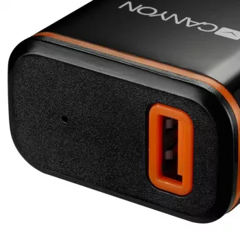 Canyon φορτιστής τοίχου με καλώδιο USB Type-C, 2.1A, μαύρο