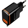 Canyon φορτιστής τοίχου με καλώδιο USB Type-C, 2.1A, μαύρο