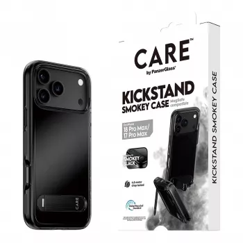CARE by PanzerGlass Kickstand Θήκη Smokey με Μαύρο MagSafe για iPhone 17 Pro Max
