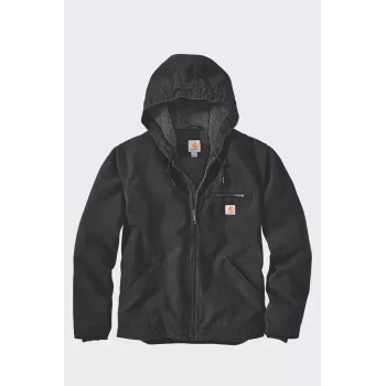 Carhartt Ανδρικό Washed Duck Sherpa-επενδεδυμένο Μπουφάν Μαύρο Large