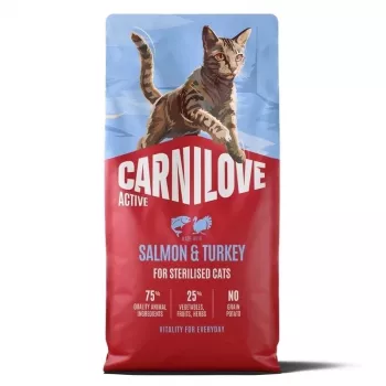 Carnilove Active Γάτας Σολομός & Γαλοπούλα στειρωμένη 6kg