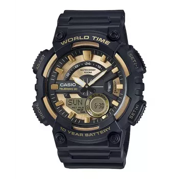 CASIO AEQ110BW-9AVDF ανδρικό αναλογικό-ψηφιακό ρολόι, 52,2 mm, μαύρο/λευκό