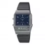 CASIO AQ-800EB-2AEF unisex αναλογικό-ψηφιακό ρολόι, 32mm, μπλε καντράν, ασημί mesh λουράκι