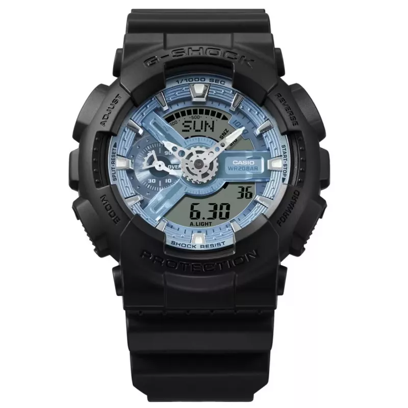Casio G-Shock GA-110CD-1A2ER 200m μαύρο αθλητικό ρολόι
