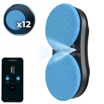 Cecotec Conga Windroid W10 DoubleSpray 3-in-1 Ρομπότ Καθαρισμού Παραθύρων, ενσύρματο, μαύρο