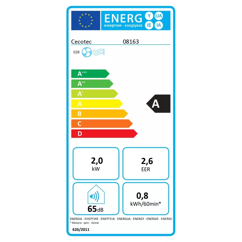 Cecotec Mobile Klimaanlage ForceClima 7550 Style Connected, 7000 BTU/h, λευκό, Wi-Fi, τηλεχειριστήριο