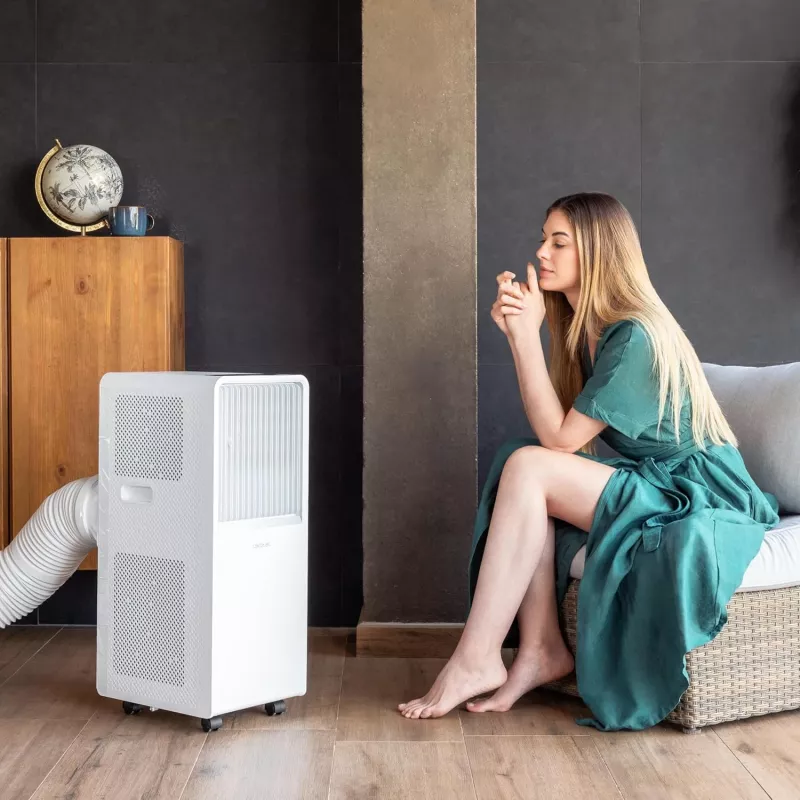 Cecotec Mobile Klimaanlage ForceClima 7550 Style Connected, 7000 BTU/h, λευκό, Wi-Fi, τηλεχειριστήριο