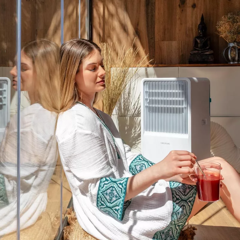 Cecotec Mobile Klimaanlage ForceClima 7550 Style Connected, 7000 BTU/h, λευκό, Wi-Fi, τηλεχειριστήριο