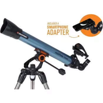 Celestron Inspire 70AZ Τηλεσκόπιο Refraktor 35x Μεγέθυνση Μαύρο, Μπλε