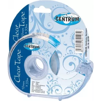 Centrum διαφανής ταινία κόλλας με διανομέα 19mm x 33m