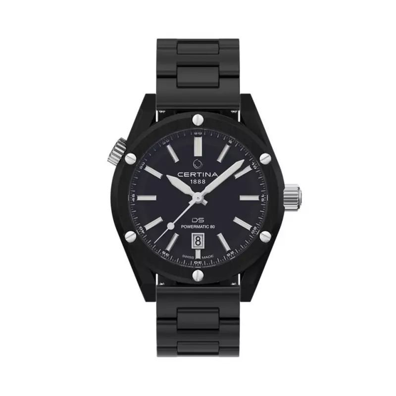 CERTINA DS Action Diver Automatic 43mm Black Dial NATO Strap ανδρικό ρολόι C041407390510