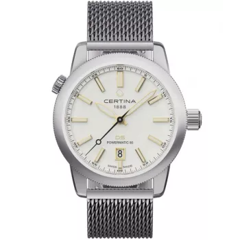 CERTINA DS Action Diver ανδρικό αυτόματο ρολόι 43mm ασημί καντράν γκρι λουράκι NATO C041407190310