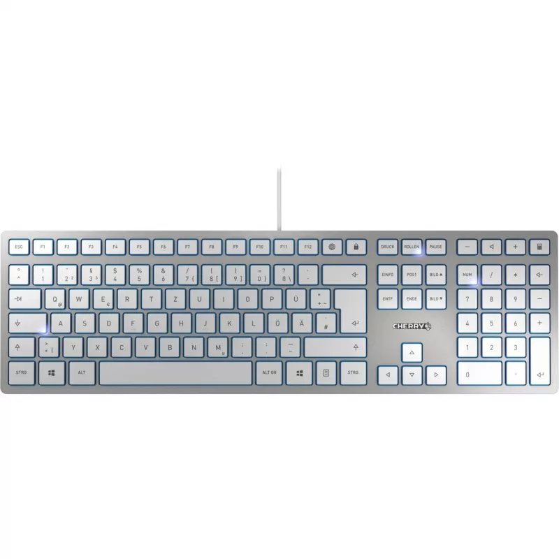 CHERRY KC 6000 SLIM SILVER Ενσύρματο Πληκτρολόγιο USB FRENCH