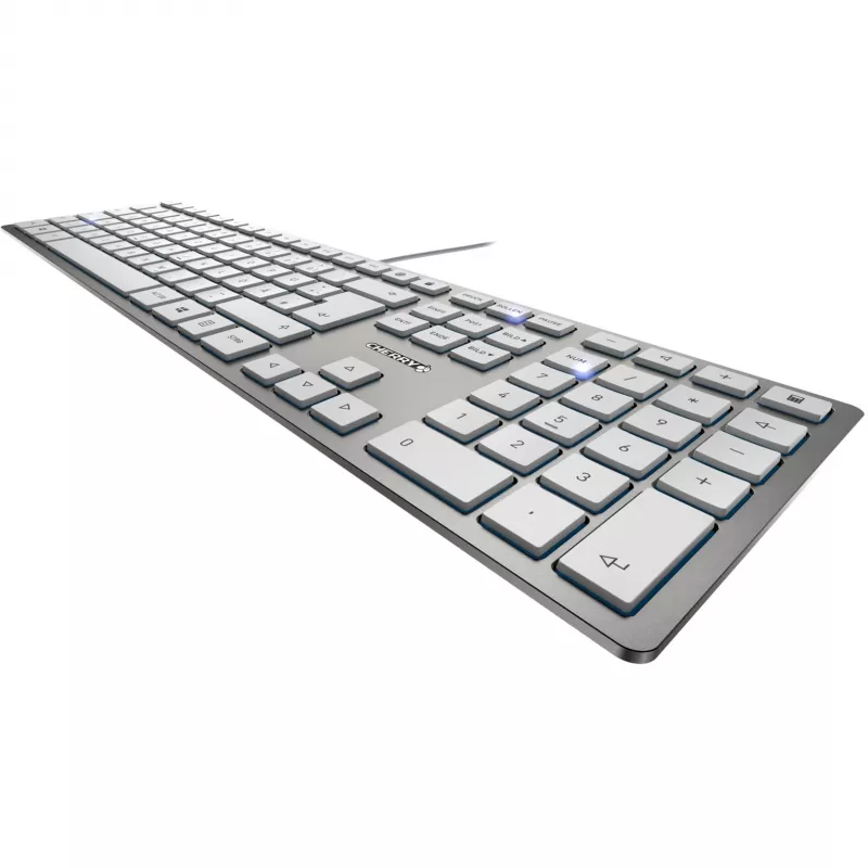 CHERRY KC 6000 SLIM SILVER Ενσύρματο Πληκτρολόγιο USB FRENCH