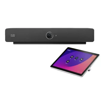 Cisco Webex Room Bar μπάρα βιντεοδιάσκεψης με επιτοίχιο Room Navigator, ανθρακί