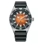 CITIZEN ανδρικό αυτόματο ρολόι NY0120-01Z 41mm πορτοκαλί καντράν λουράκι πολυουρεθάνης