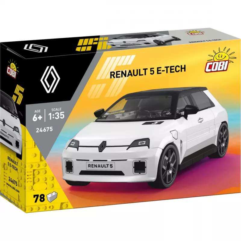 Cobi Renault 5 E-Tech Λευκό Σετ Δόμησης Κλίμακα 1:35