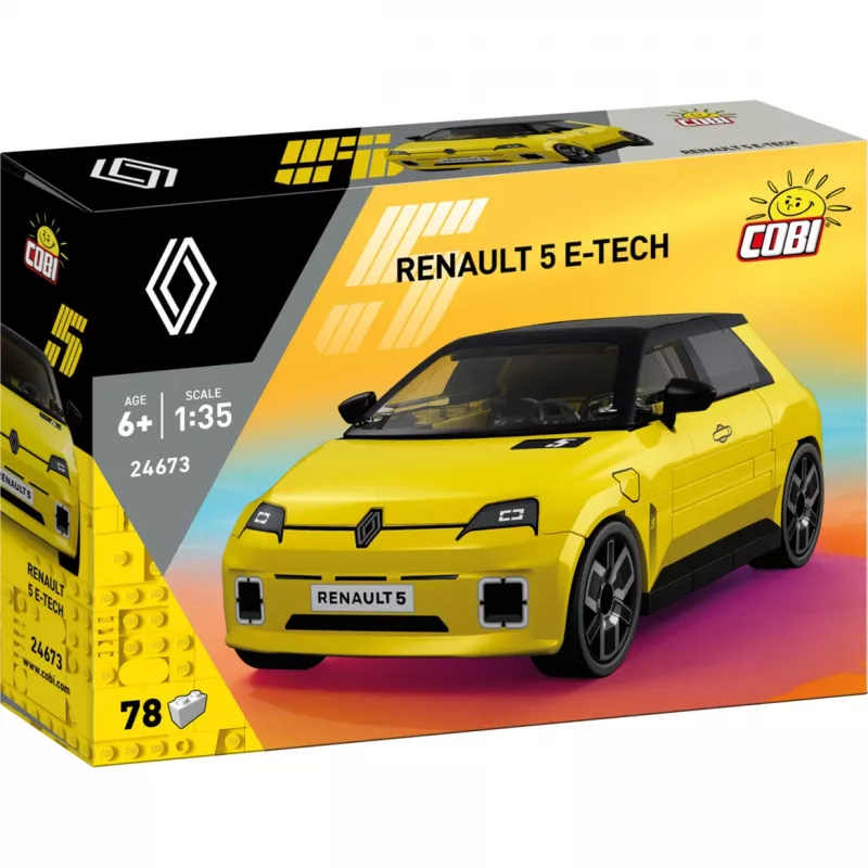 COBI Renault 5 E-Tech κίτρινο 1:35 Κλίμακα μοντέλο αυτοκινήτου die-cast