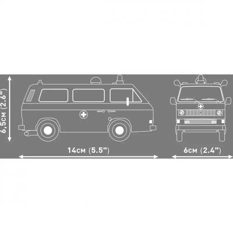 COBI Volkswagen T3 Ambulance Πλαστικό μοντέλο κιτ 1:35