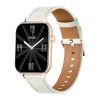 COLMI C28 Smartwatch σε Χρυσό με λευκό δερμάτινο λουράκι