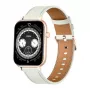 COLMI C28 Smartwatch σε Χρυσό με λευκό δερμάτινο λουράκι