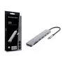 CONCEPTRONIC 573812 σταθμός σύνδεσης USB-C 7 σε 1, HDMI, USB-C, 2x USB-A, καλώδιο 25 cm, γκρι