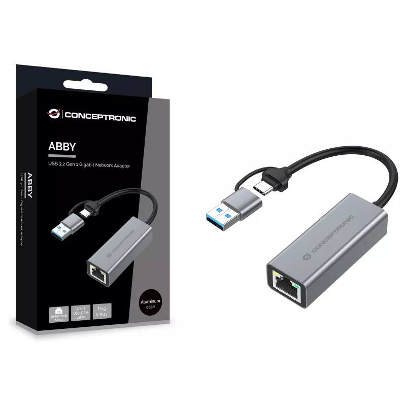 Conceptronic ABBY08G Gigabit Προσαρμογέας Δικτύου USB 3.0